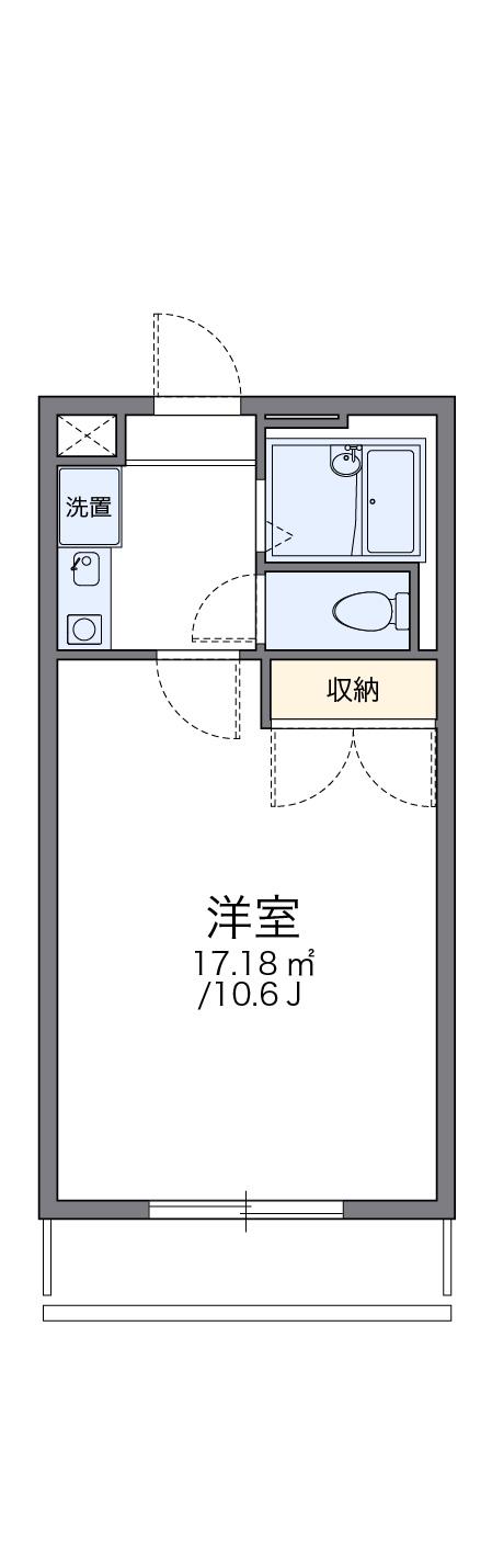 レオパレス江津(1K/2階)の間取り写真