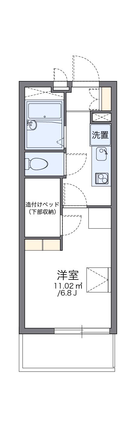 レオパレス北岡公園前(1K/3階)の間取り写真