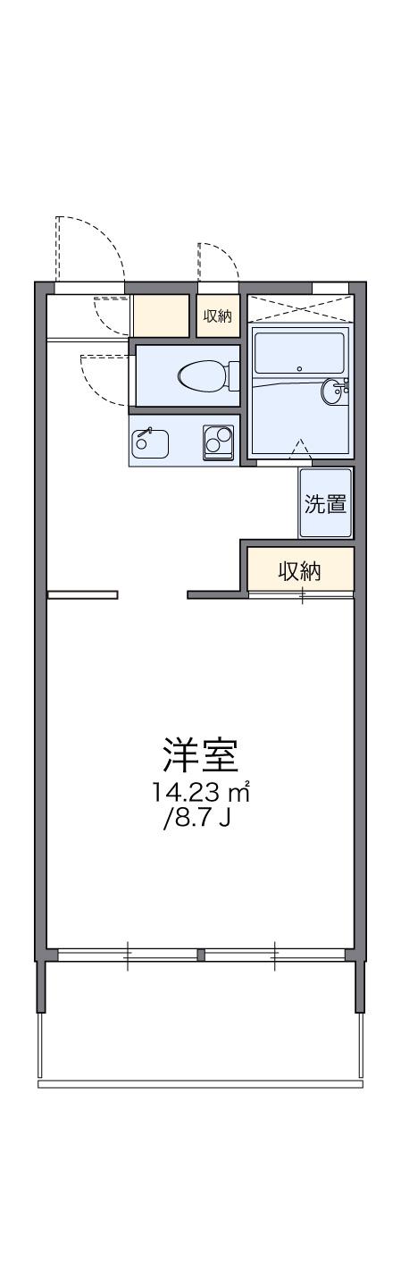 レオパレスサンライズマンション近見町(1K/2階)の間取り写真