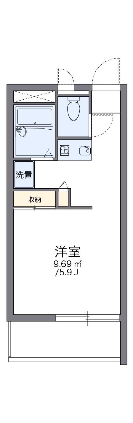 レオパレスCIMA(1K/3階)の間取り写真
