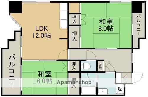 コルディエール大江(2LDK/2階)の間取り写真