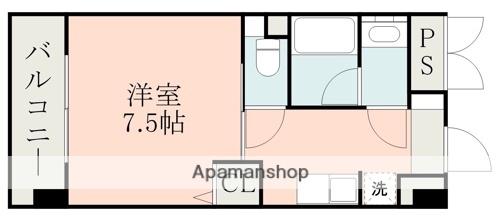 THE MUTUAL 藤崎宮(1K/5階)の間取り写真