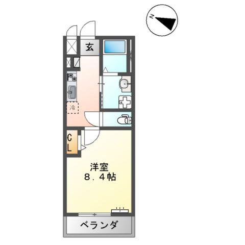 SーBLOOD OZU BASE(1K/2階)の間取り写真