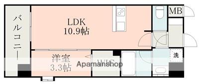ラ・シック光(1LDK/5階)の間取り写真