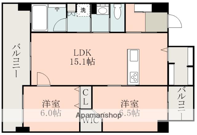 EDEN SUIZENJI(2LDK/4階)の間取り写真