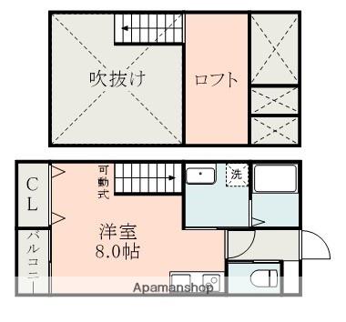 LANDY大津(ワンルーム/1階)の間取り写真