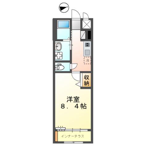 メゾン・グレース(1K/1階)の間取り写真