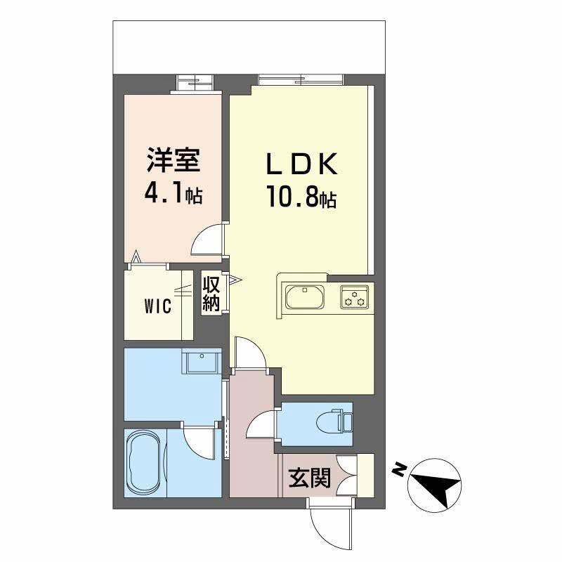 PARADISO本荘(1LDK/1階)の間取り写真