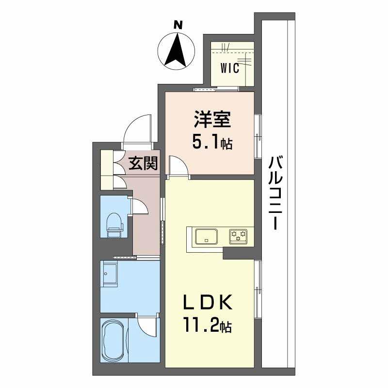 ムライチ・新大江ステージ(1LDK/3階)の間取り写真