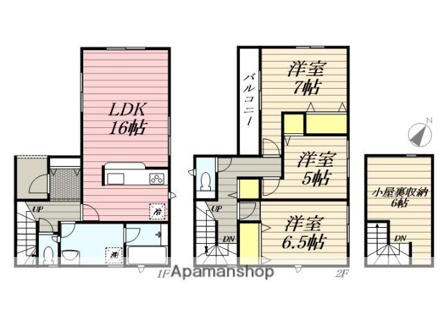 豊肥本線 東海学園前駅 徒歩26分 2階建 築1年(3LDK)の間取り写真