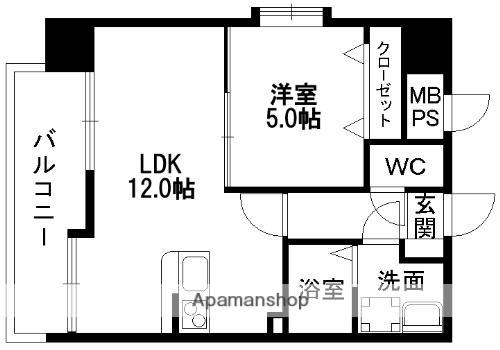ランドタワーK-1(1LDK/4階)の間取り写真