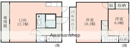メゾネット・スタイルA(2LDK/1階)の間取り写真