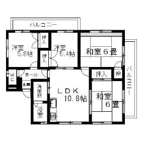 センチュリー21弐番館(4LDK/2階)の間取り写真