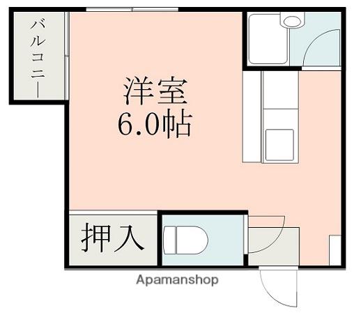 HOUSE安全地帯(ワンルーム/1階)の間取り写真