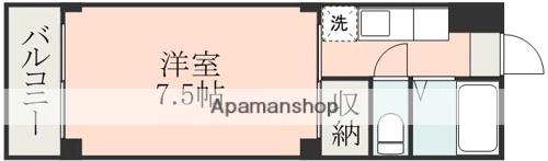麻生嶋第2ハイツ(1K/4階)の間取り写真