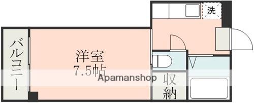 麻生嶋第2ハイツ(1K/4階)の間取り写真