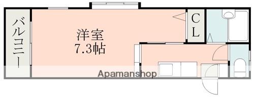 アルミザールⅠ(1K/2階)の間取り写真