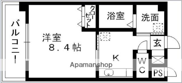 S-FORT熊本県立大学前(1K/2階)の間取り写真
