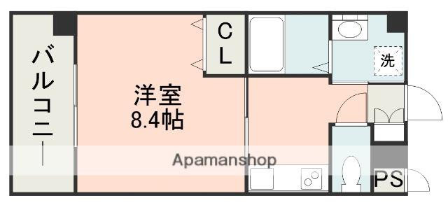 S-FORT熊本県立大学前(1K/4階)の間取り写真