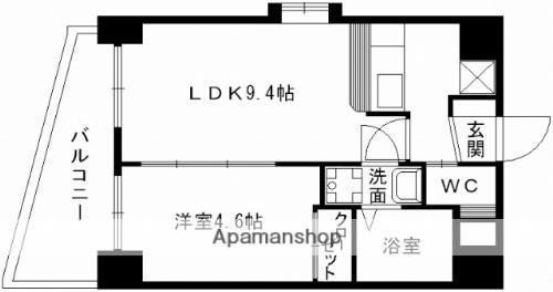 AXIS神水(1LDK/2階)の間取り写真