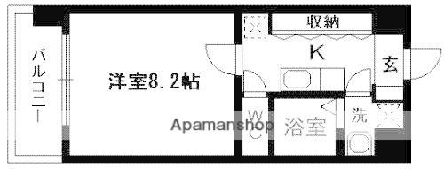 リバージュ県庁通(1K/3階)の間取り写真