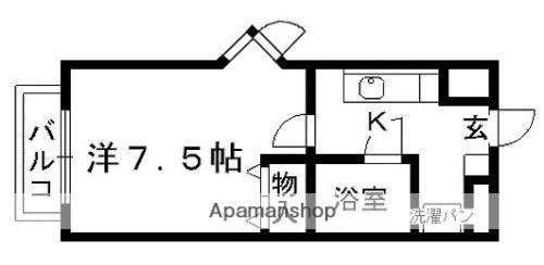 メゾン・ド・九品寺(1K/8階)の間取り写真