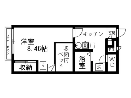 レオパレス長嶺東NO 1(1K/2階)の間取り写真