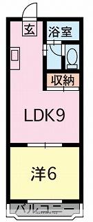 コーポ幸(1LDK/1階)の間取り写真