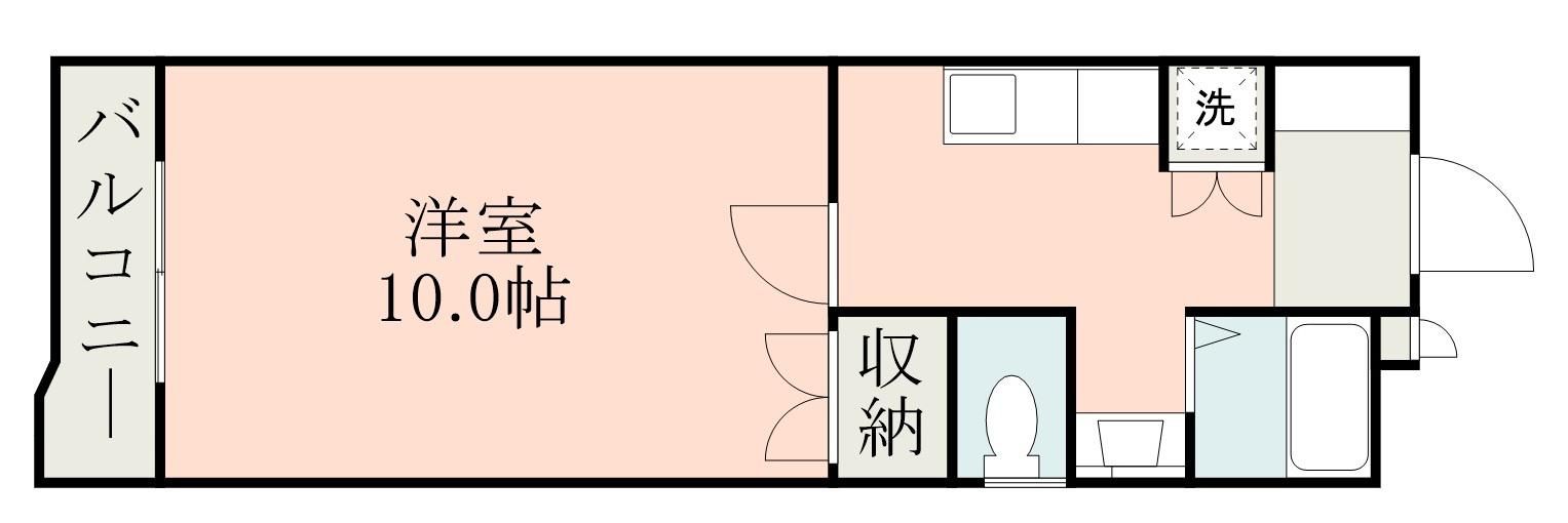 サンデンハイツ近見(1K/5階)の間取り写真