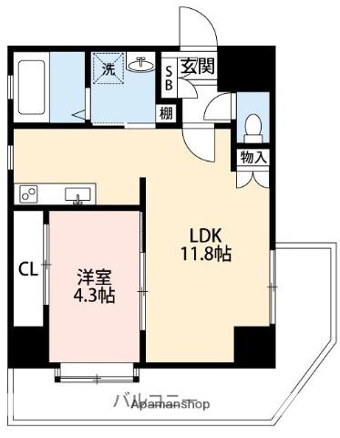 アップリッチ本荘(1LDK/6階)の間取り写真