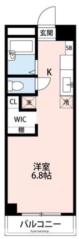 エスポワール黒髪(ワンルーム/3階)の間取り写真