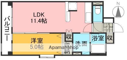 キャッスル山崎町(1LDK/2階)の間取り写真