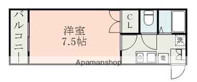 ジョイフル池田(1K/2階)の間取り写真