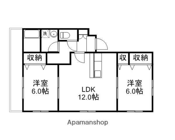 ケインズハウス(2LDK/1階)の間取り写真