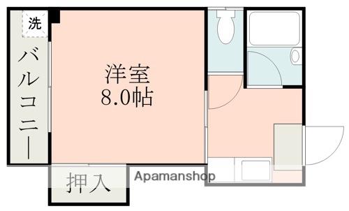 セゾン新屋敷(1K/3階)の間取り写真