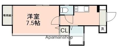 ヴィラ新大江(1K/1階)の間取り写真