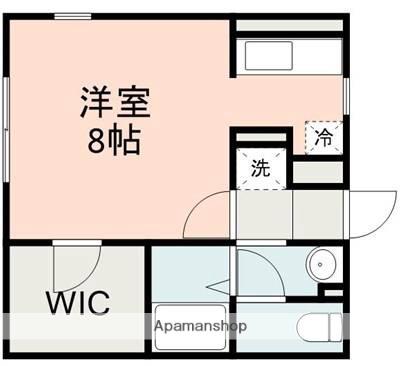 リヴィエールB(ワンルーム/1階)の間取り写真