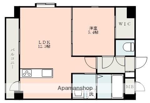 オーラ水前寺(1LDK/4階)の間取り写真