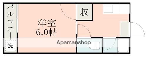 セザール新大江(1K/2階)の間取り写真