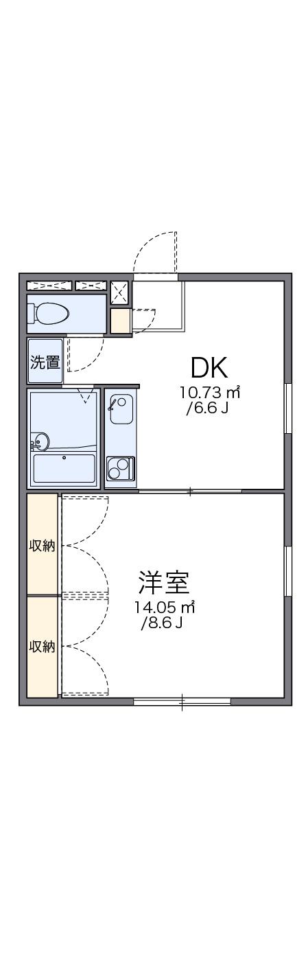 レオパレスはませんA(1DK/1階)の間取り写真