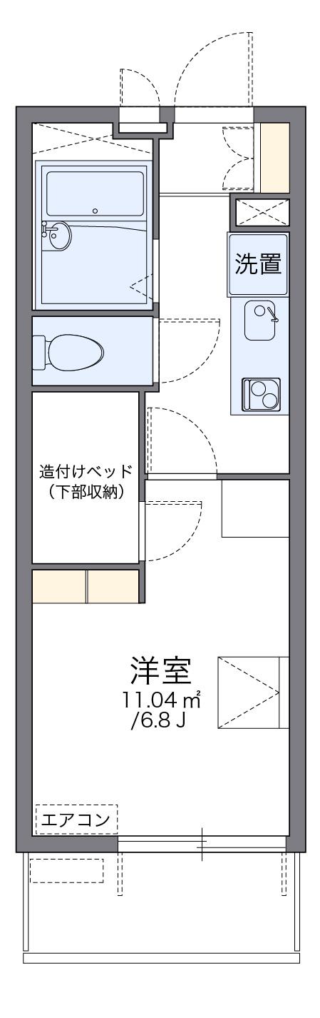 レオパレスNEXUS(1K/2階)の間取り写真