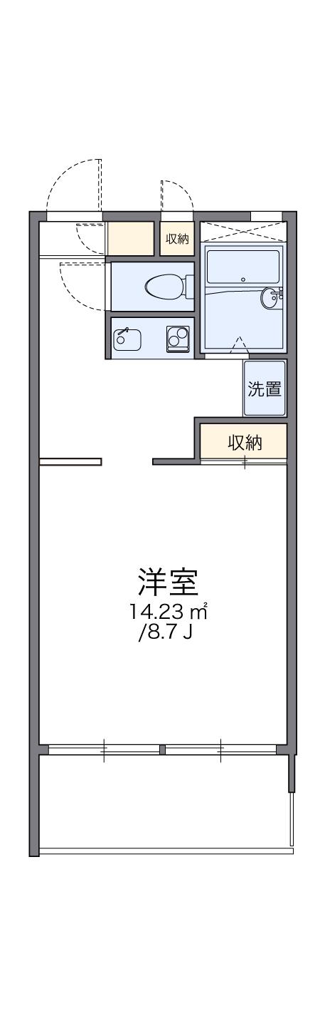 レオパレスフォレストヒルズ(1K/2階)の間取り写真