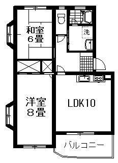 ミレニアム八王寺(2LDK/3階)の間取り写真
