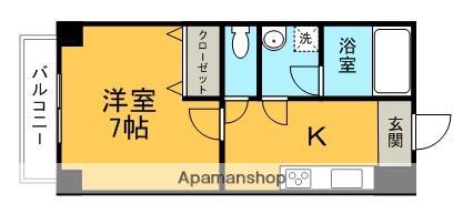 ホワイトキャッスル田崎(1DK/5階)の間取り写真