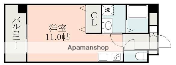 PRIMEVERE慶徳(ワンルーム/6階)の間取り写真