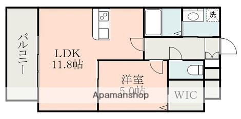 PRIMEVERE慶徳(1LDK/8階)の間取り写真