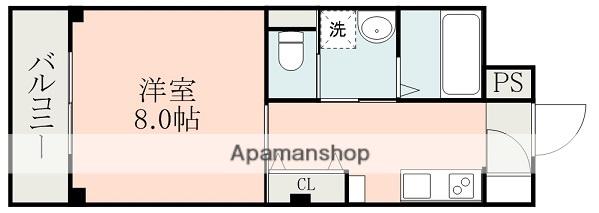 VILLAGE Ⅰ 月出(1K/2階)の間取り写真