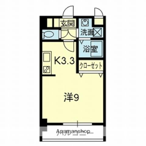 EMYU新町(1K/7階)の間取り写真