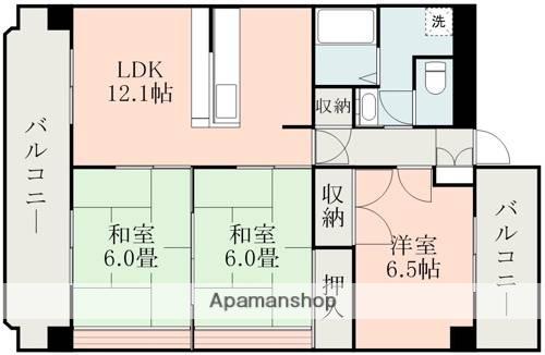 グランレーヴ壱番館(3LDK/3階)の間取り写真