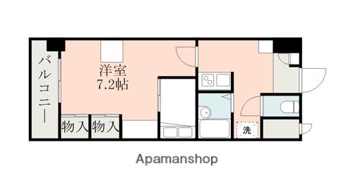 リバーサイド川端(1K/2階)の間取り写真